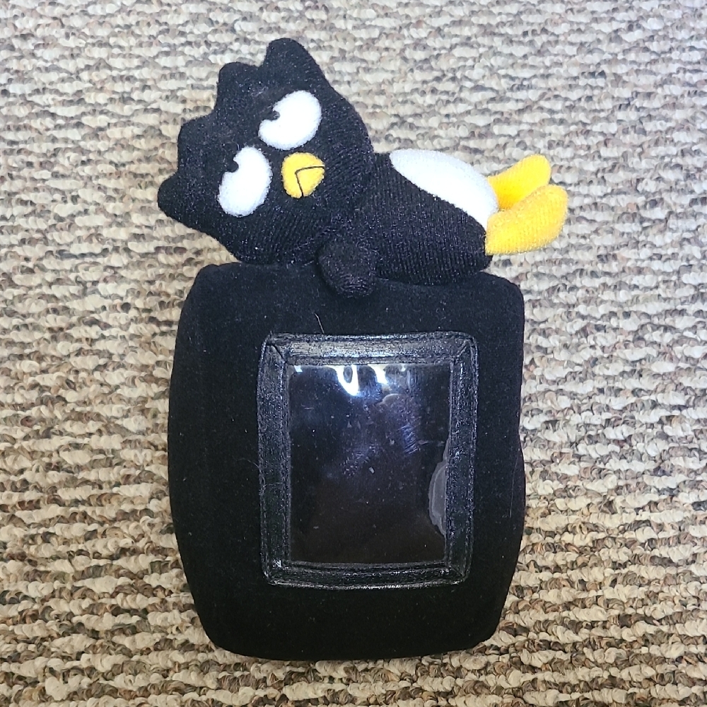 Black and Yellow Character Plush Picture Holder Weighted With Beads